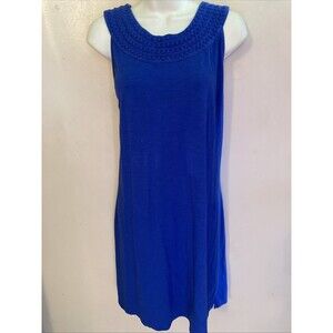 Tommy Bahama Woman’s Sleeveless Sheath Dress Royal Blue Size Medium